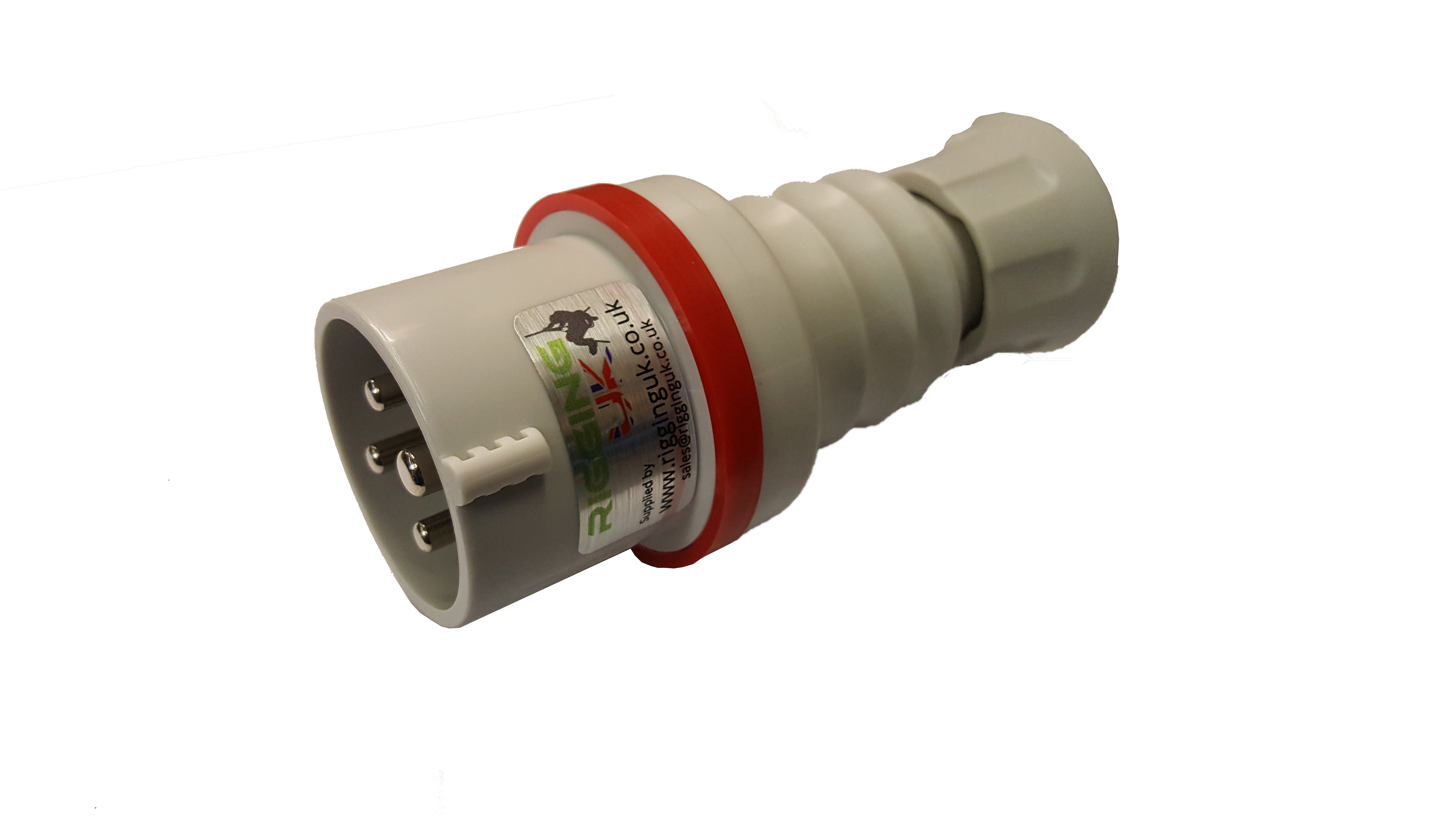Red Male 16A 4 Pin Plug 400V