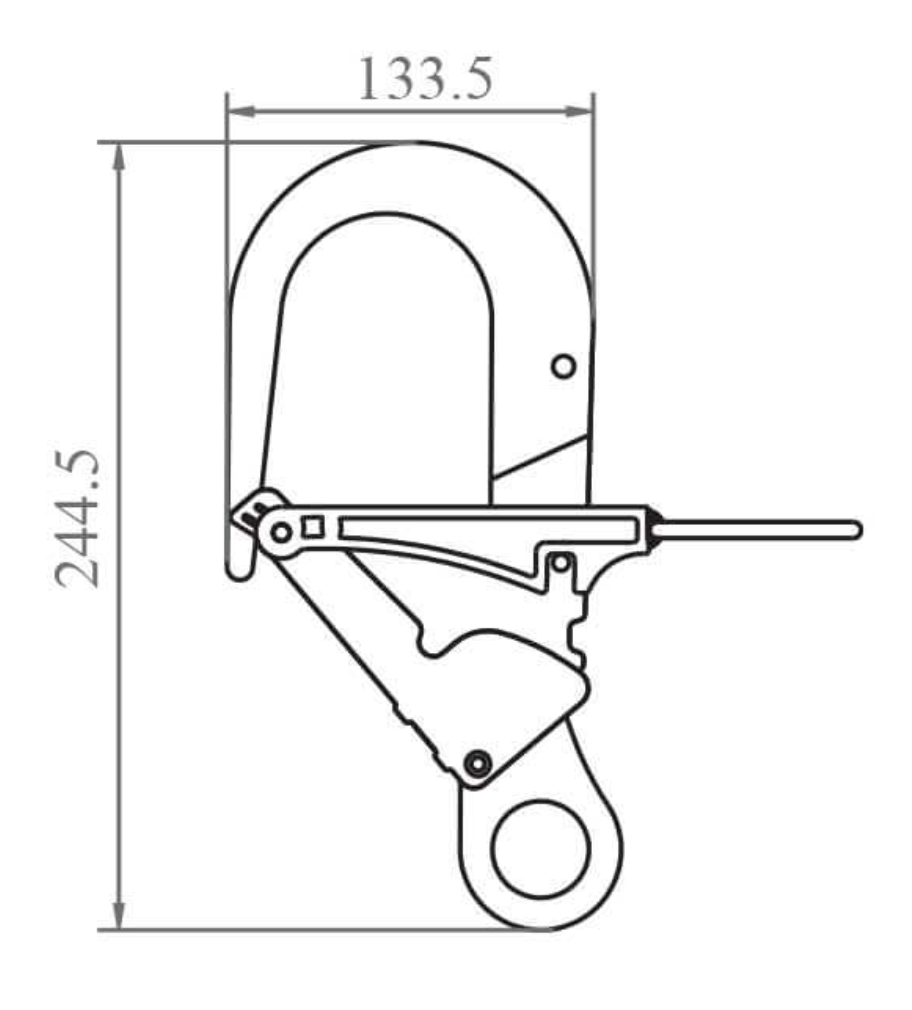 Minimum Hook Kratos - Aluminium Anchorage Hook - Minimum MBS 23kN
